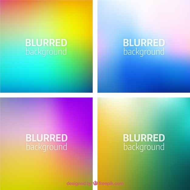 Variety of blurred backgrounds