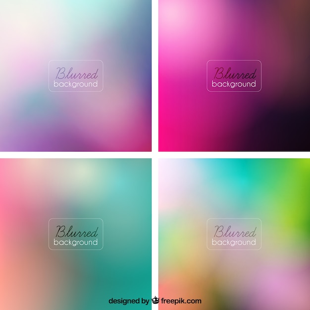 Variety of blurred backgrounds