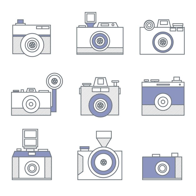 Variety of camera icons