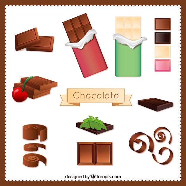 Variety of chocolate