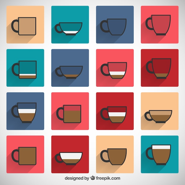 Variety of coffee types