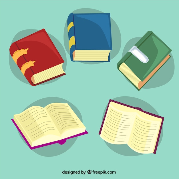 Free vector variety of colored books