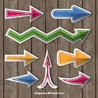Free vector variety of colorful arrow stickers