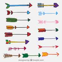 Free vector variety of colorful arrows