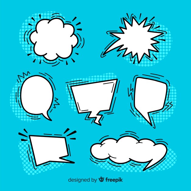 Variety of comic speech bubbles