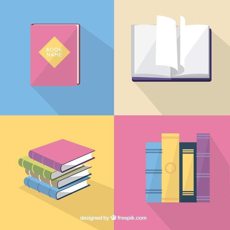 मुफ़्त वेक्टर variety of cute books