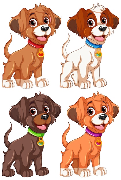 Free vector variety of dogs collection