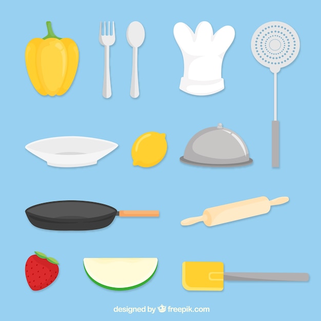 Variety of flat cook objects