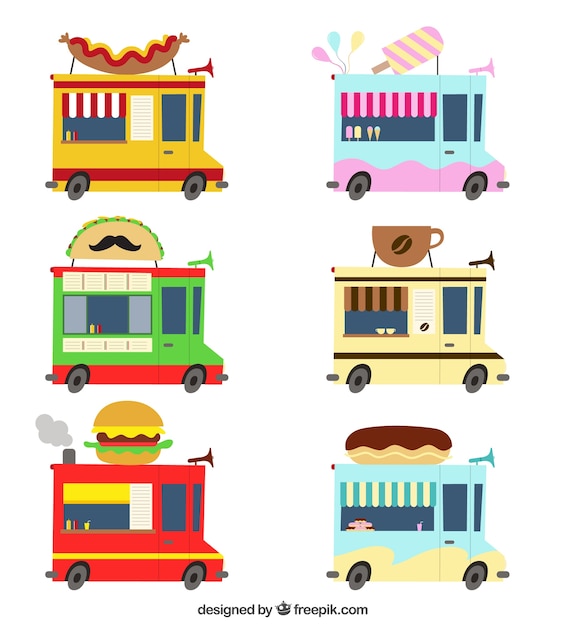 Variety of food trucks