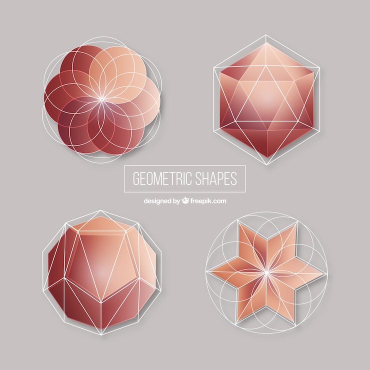 Free Vector variety of geometric abstract shapes