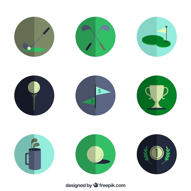 다양 한 골프 아이콘