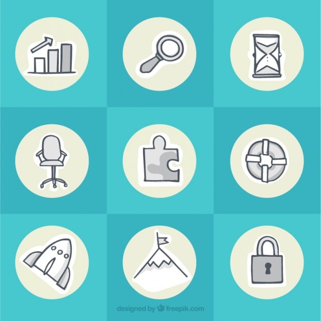 Free Vector variety of hand drawn elements