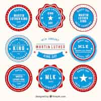 Free vector variety of martin luther king badges