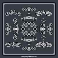 Бесплатное векторное изображение Разнообразие декоративных украшения