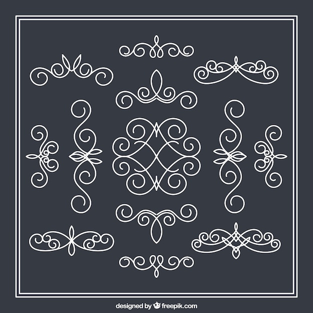 Free vector variety of ornamental decoration