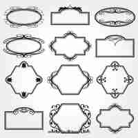 Free vector variety of ornamental frames