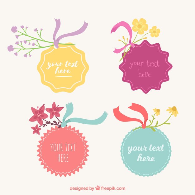 Variety of pretty floral stickers
