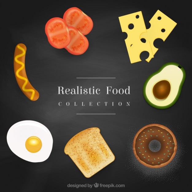 Variety of realisty food