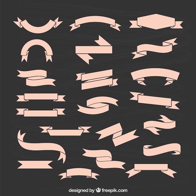 Vector Templates: Variety of Retro Ribbons – Free Vector Download for Vector, Free to Download, Free Illustration, Download Free Vector
