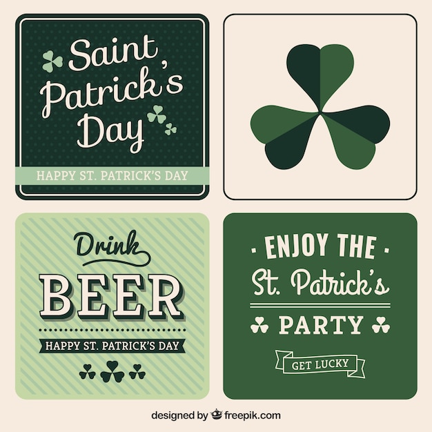 Free vector variety of saint patrick card