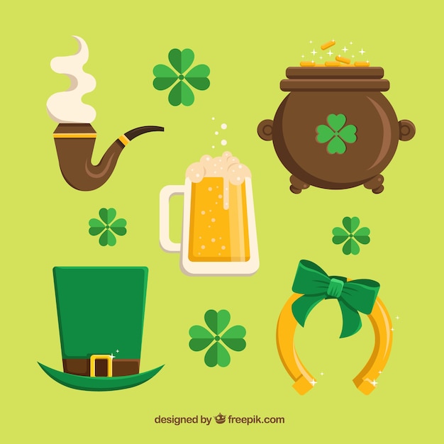 Variety of saint patrick elements