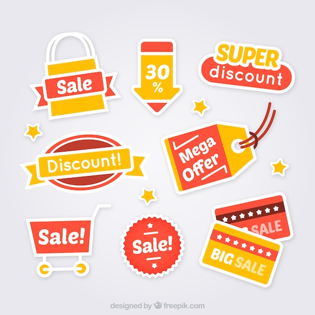 Free vector variety of sale labels