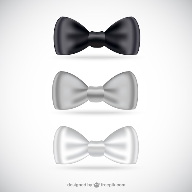 Free vector variety of silky bow ties