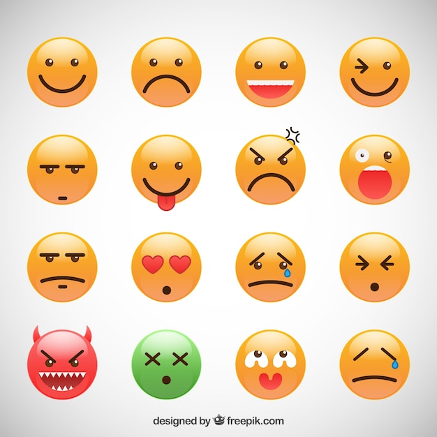 Free vector variety of smileys