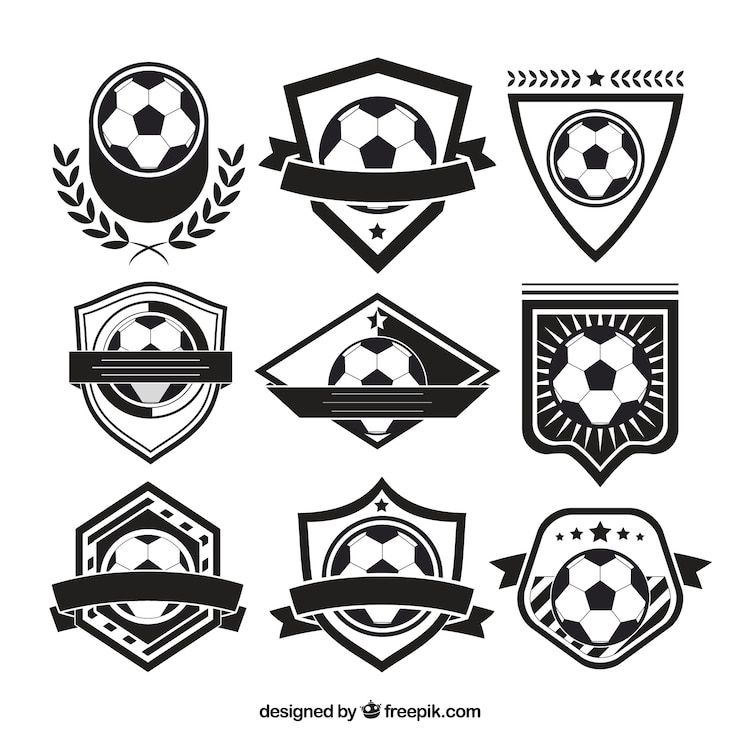 Free Vector variety of soccer badges