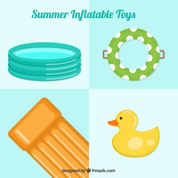 Free vector variety of summer inflatable toys