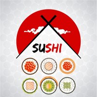 Free vector variety of sushi logo