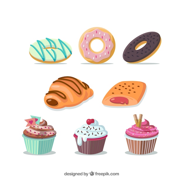 Variety of sweets illustration