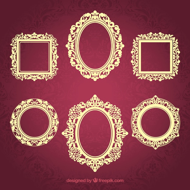 Free vector variety of vintage frames