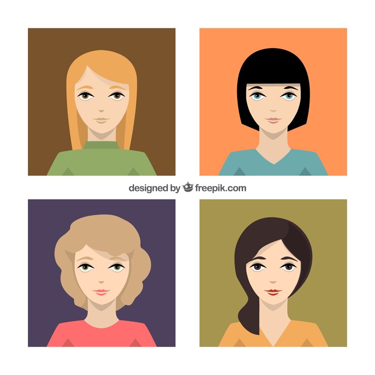 무료 Vector 다양한 여성