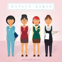 Free vector variety of worker women