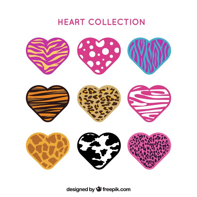 Various abstract hearts