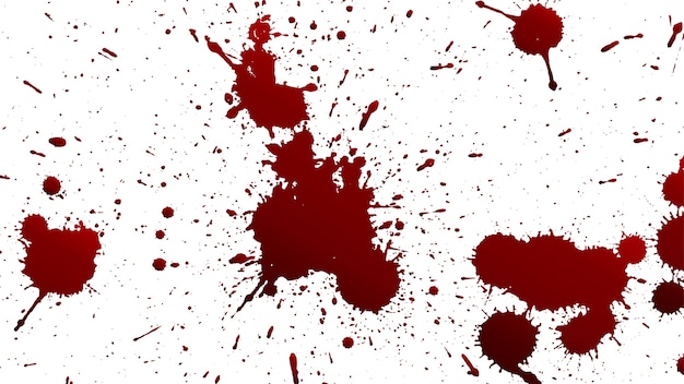 Various blood or paint splatters