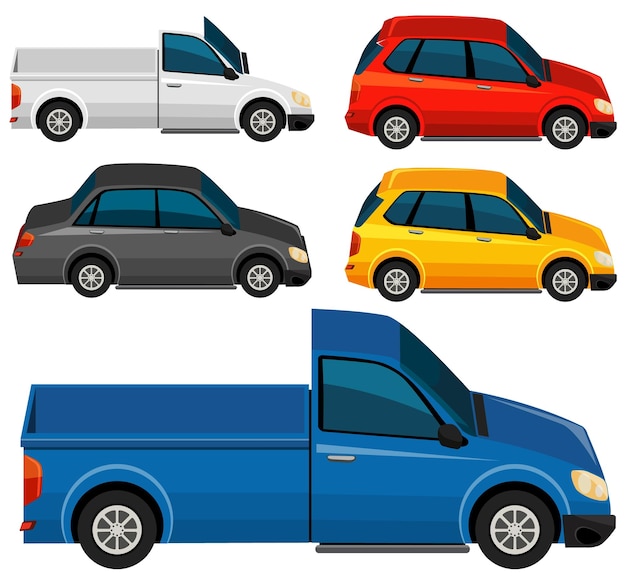 Free vector various cars vector collection