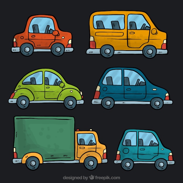 Various cartoon vehicles with great designs