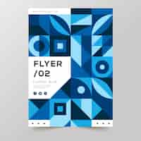 Free vector various geometric abstract shapes flyer template