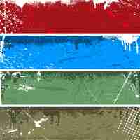 Free vector various grunge banners