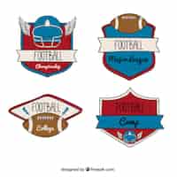 Free vector various hand drawn football badges