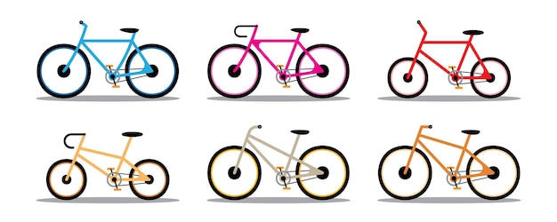 Free vector various models and styles of bikes for riders to choose from according to age and usage vector cartoon illustration bicycle isolated on a white background