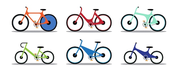 Free vector various models and styles of bikes for riders to choose from according to age and usage vector cartoon illustration bicycle isolated on a white background