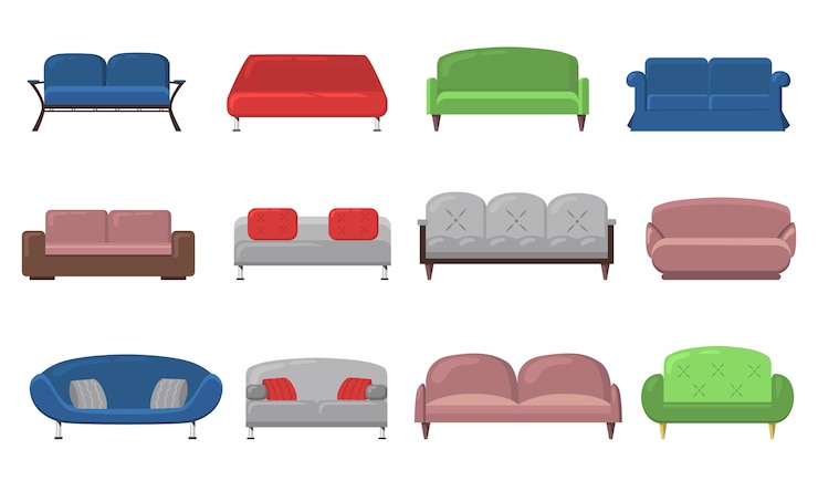 Free Vector various modern sofas and couches
