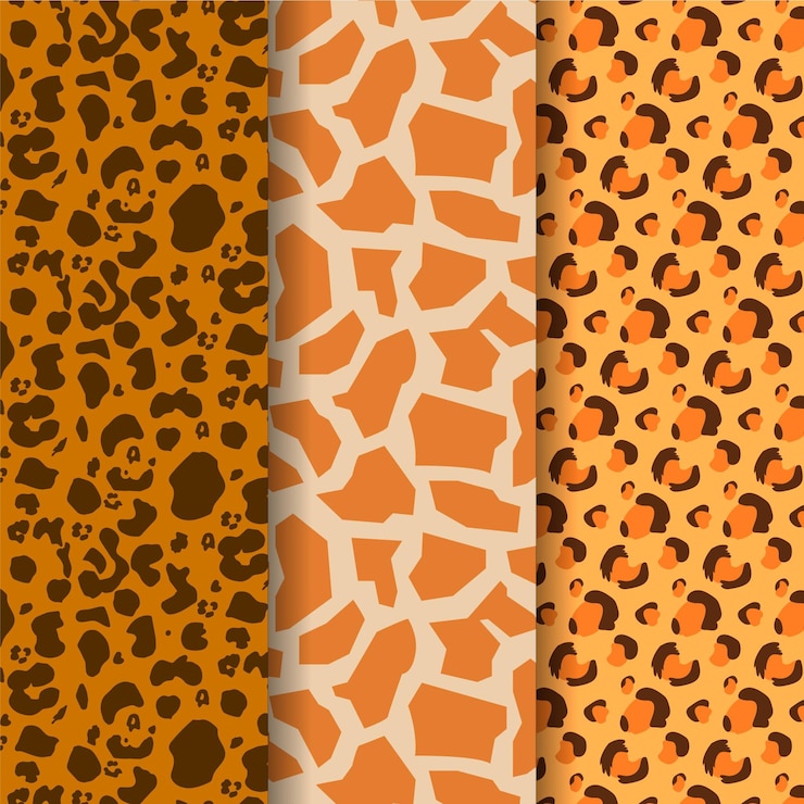 Free Vector various modern wildlife fur pattern