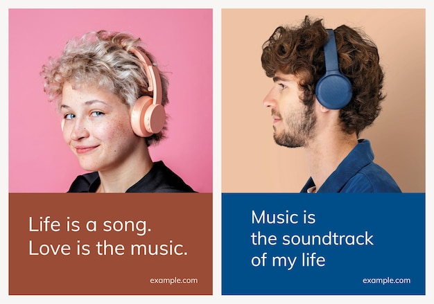 Various music advertising template for poster set