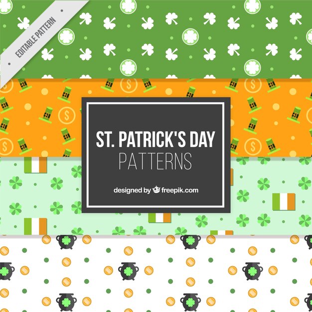 Various patterns of saint patrick's day