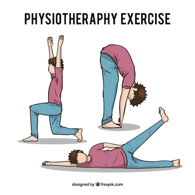 Free vector various rehabilitation exercises