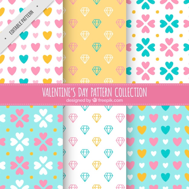 Various valentine's day patterns